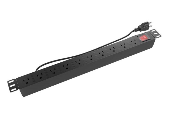 Nexxt Solutions Infrastructure - Power distribution unit - Rack-mountable - AC 110-125 V - 9 Tomas de Corriente - NEMA 5-15 15A 1U - Imagen 1