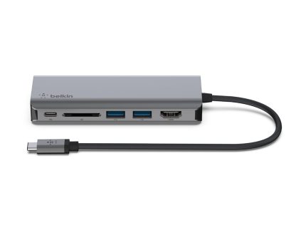 Belkin CONNECT USB-C 6-in-1 Multiport Adapter - Estación de conexión - USB-C - HDMI - 1GbE