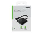 Belkin USB-C to HDMI + Charge Adapter - Adaptador de vídeo - 24 pin USB-C macho a HDMI, USB-C (solo alimentación) hembra - negro - compatibilidad con 4K, USB Power Delivery (60W) - Imagen 2