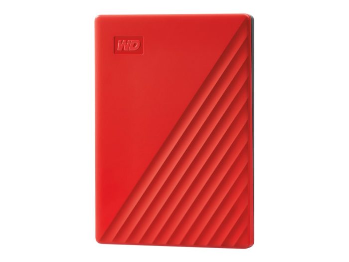 WD My Passport WDBYVG0020BRD - Disco duro - cifrado - 2 TB - externo (portátil) - USB 3.2 Gen 1 - AES de 256 bits - rojo - Imagen 1